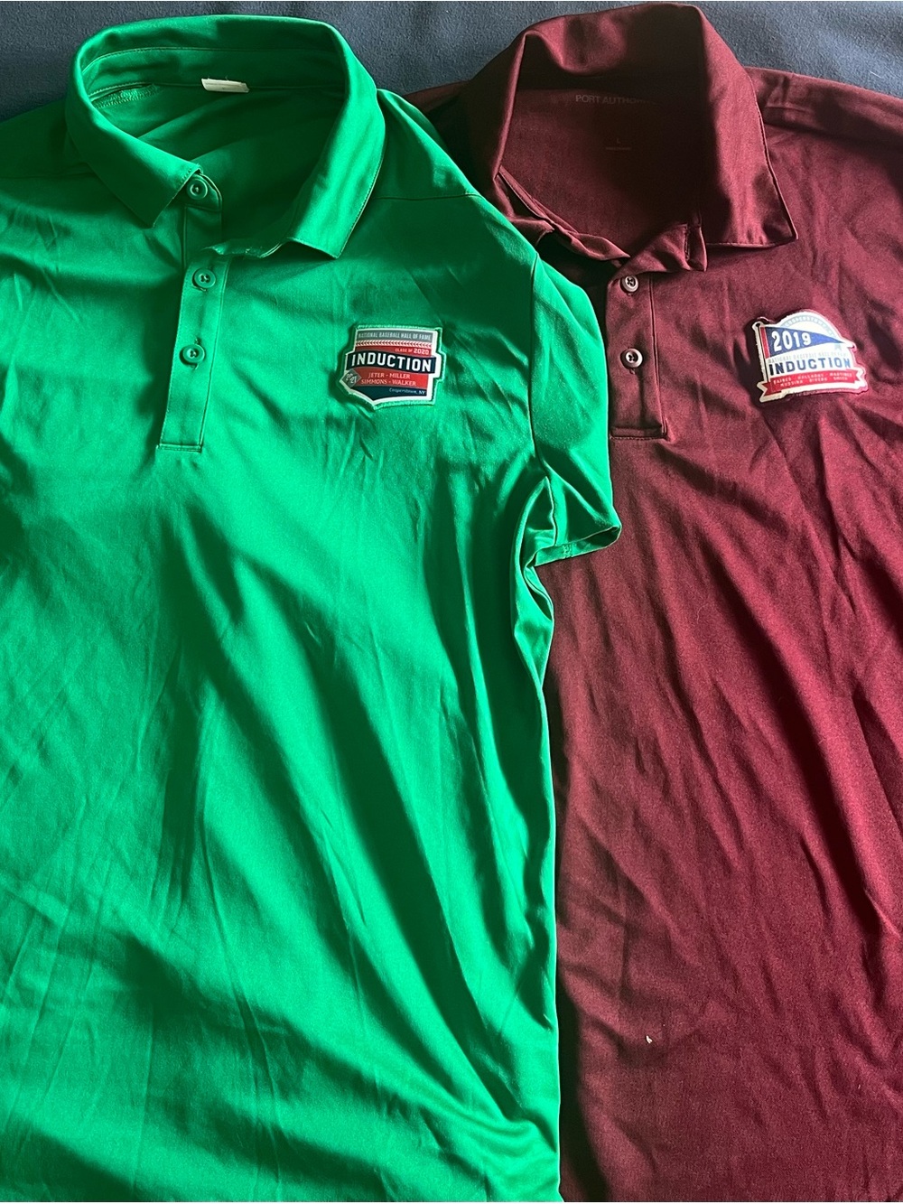 Sport-Tek Green and Maroon Induction Polo Pair